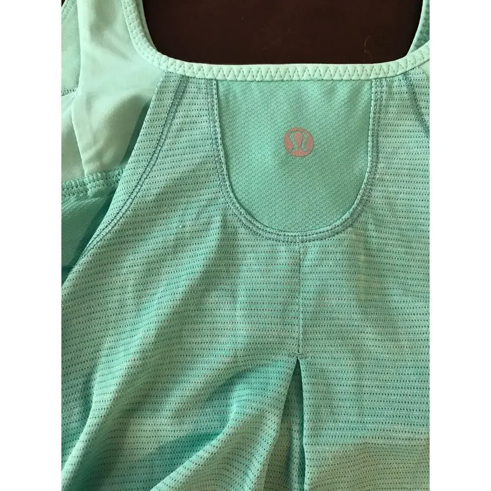 Lululemon Run Times Tank 8 Heathered Bali Breeze Workout Top